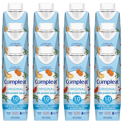 Compleat Original Nutritionally Complete Tube Feeding Formula, Unflavored, 24 Pack