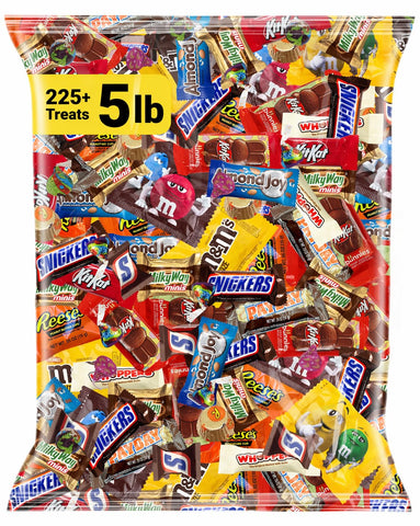 Halloween Bulk Chocolate Candy Variety Pack 2 lb, 90+ Ct Fun Size Assorted
