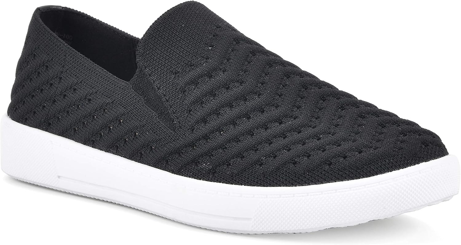 White Mountain Women's Courage Stretch-Knit Slip-On Sneaker