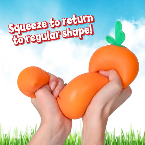 Toymendous Squishy Carrot – Jumbo 11.5 Inch Squishy Vegetable | Giant Stress Relief Toy | Fidget Sensory Food Fun for Kids, Teens & Adults