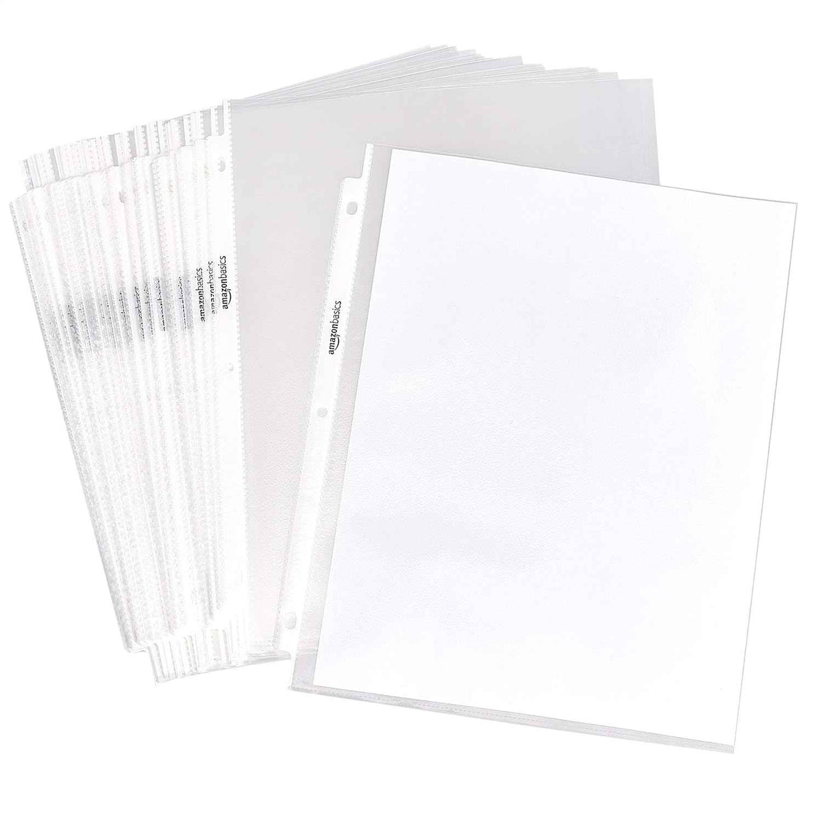 Amazon Basics Sheet Protectors for 3 Ring Binder, Non-Glare, Top Loading, Letter Size 8.5 x 11 in, Clear, 1200-Pack