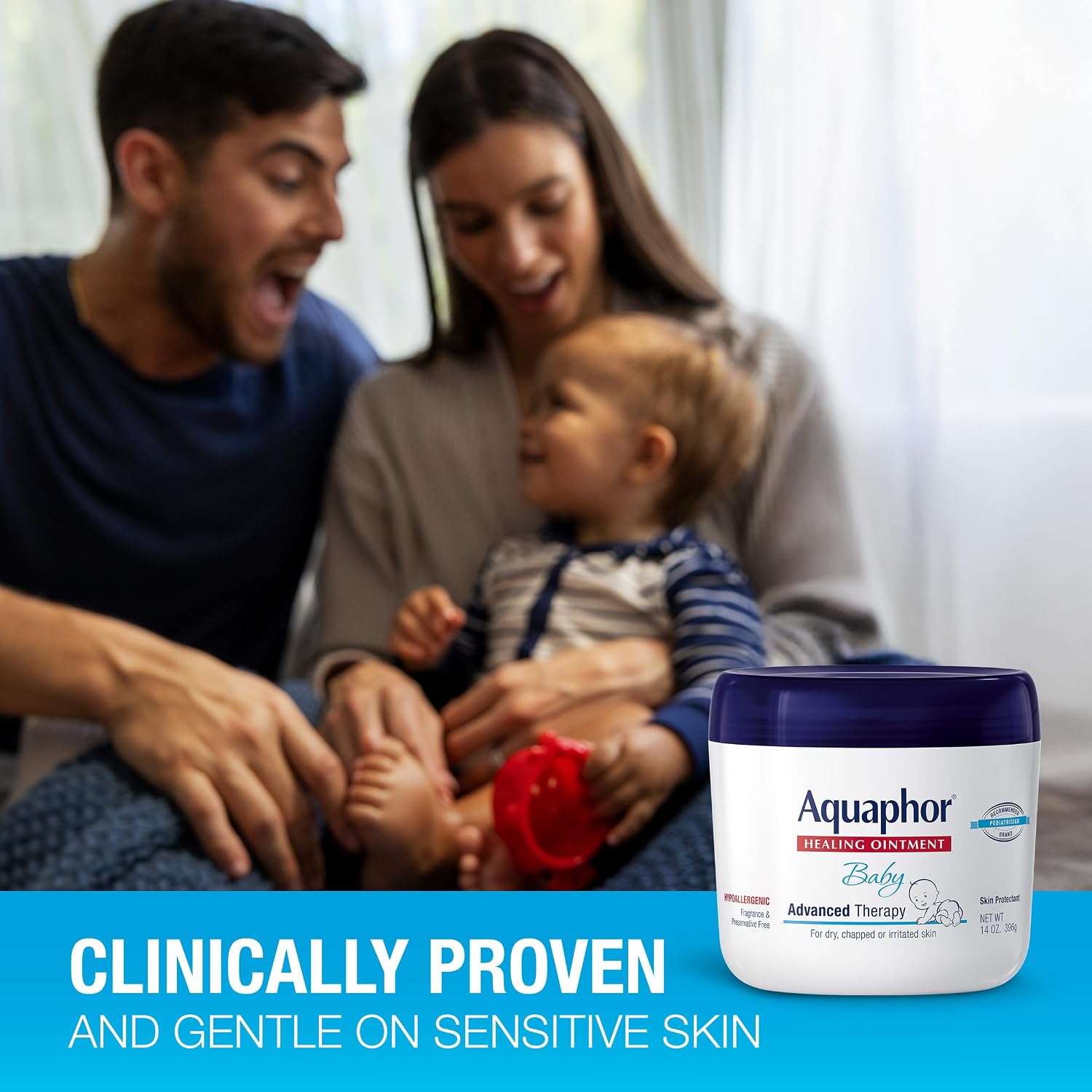 Aquaphor Baby Healing Ointment for Diaper Rash and More, 14 OZ
