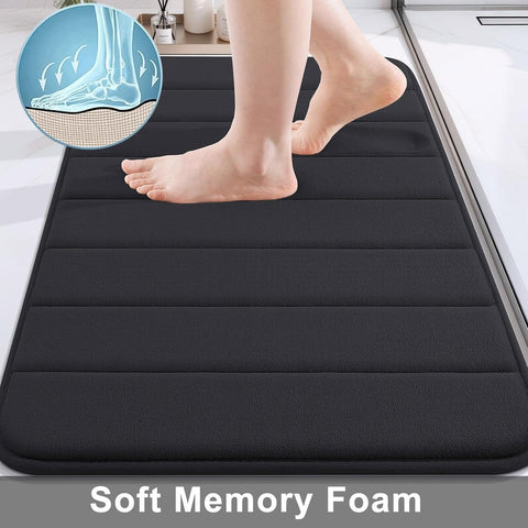 Buganda Memory Foam Bath Mat 24 x 16, Ultra Soft Absorbent Bathroom Rugs