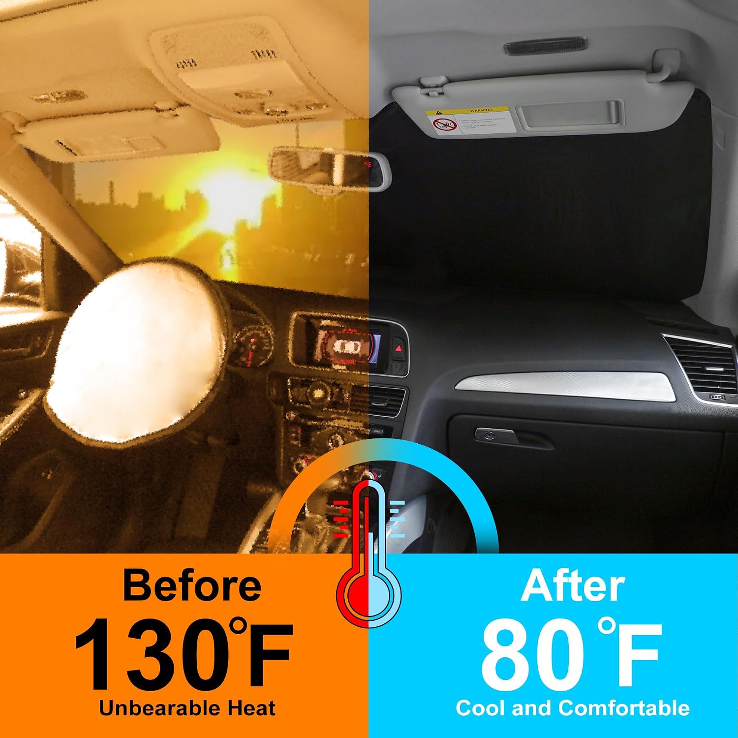 YYCKE Windshield Sun Shade Accessories Compatible with 2014 2015 2016 2017 2018 X5 for BMW Foldable Sunshade Sun Visor Blocks UV