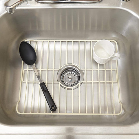 Better Houseware Sink Protectors for Kitchen Sink, Protective Metal Grid, 12x10.25x1 inches, Almond Kitchen Sink Mat to Shield Sink Base from Scratches, Rust-Resistant Coating, 2 pack, S