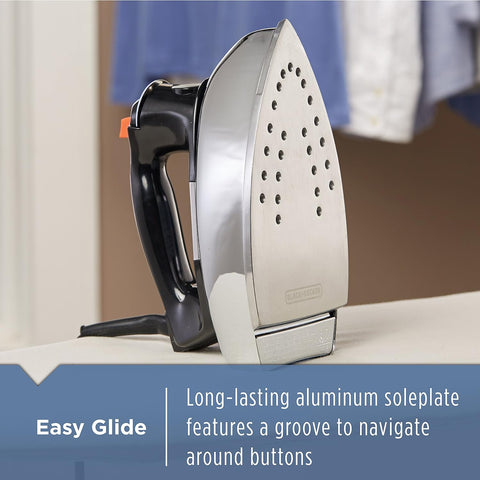 BLACK+DECKER Classic Steam Iron with Aluminum Soleplate (Pack of 2)