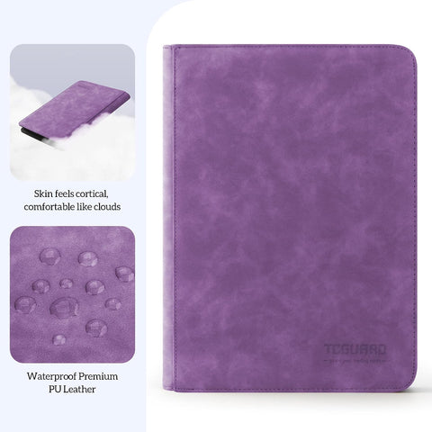 Trading Card Binder, 9 Side Loading Pocket Card Album Hold Up to 540 Cards, Zipper Binder for Cards Collection, TCG Card Holder for Game Card, Sports Card, Yugioh, MTG etc.（Purple）