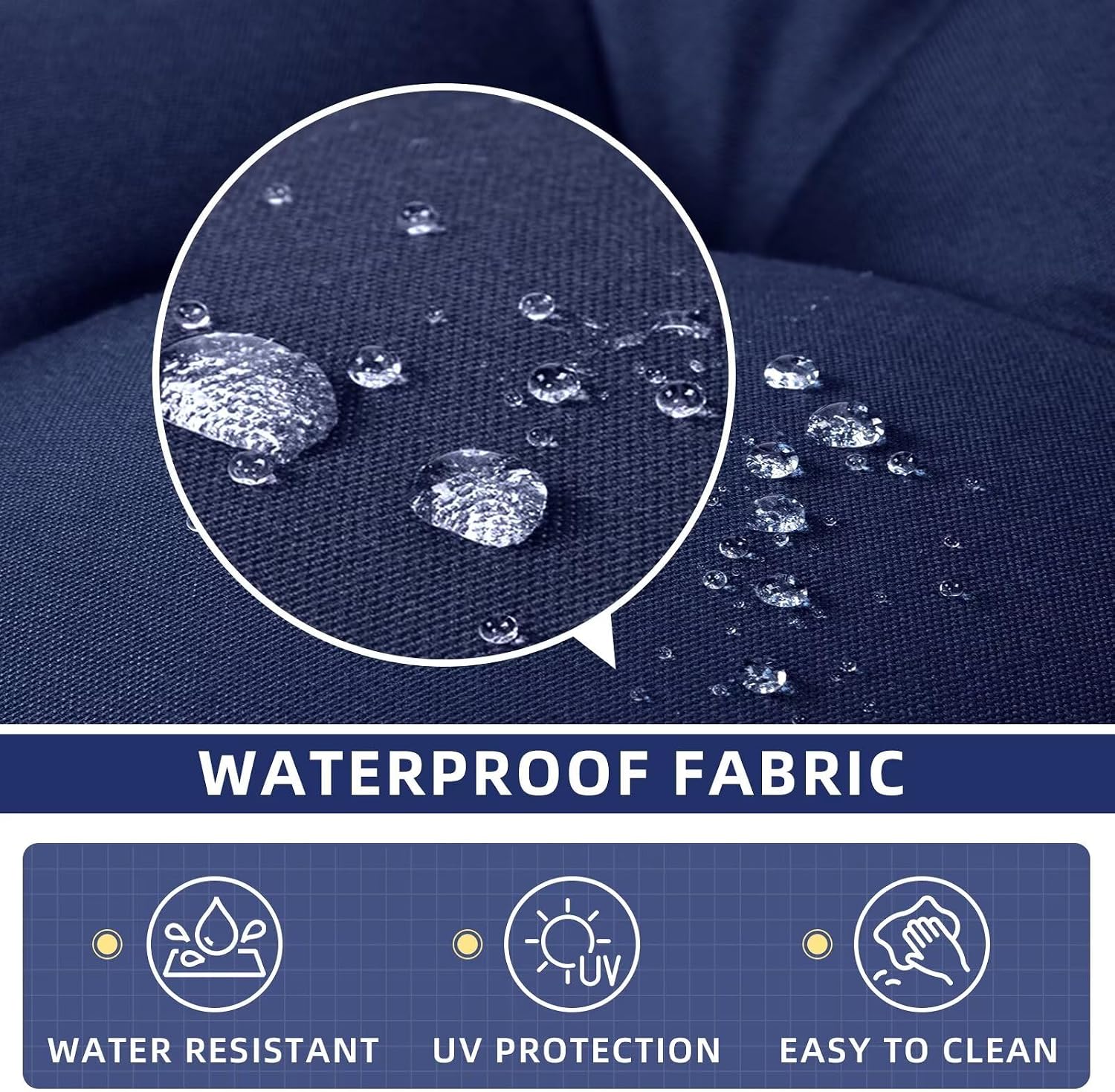 1 Pack Outdoor Chair Cushion Set Waterprood Seat Pad for Patio