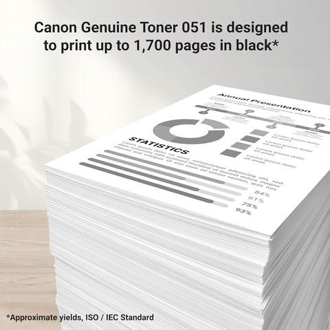 Canon Genuine 051 Black Toner Cartridge Compatible with LBP162dw, MF264dw, MF267dw, MF269dw, MF269dw VP