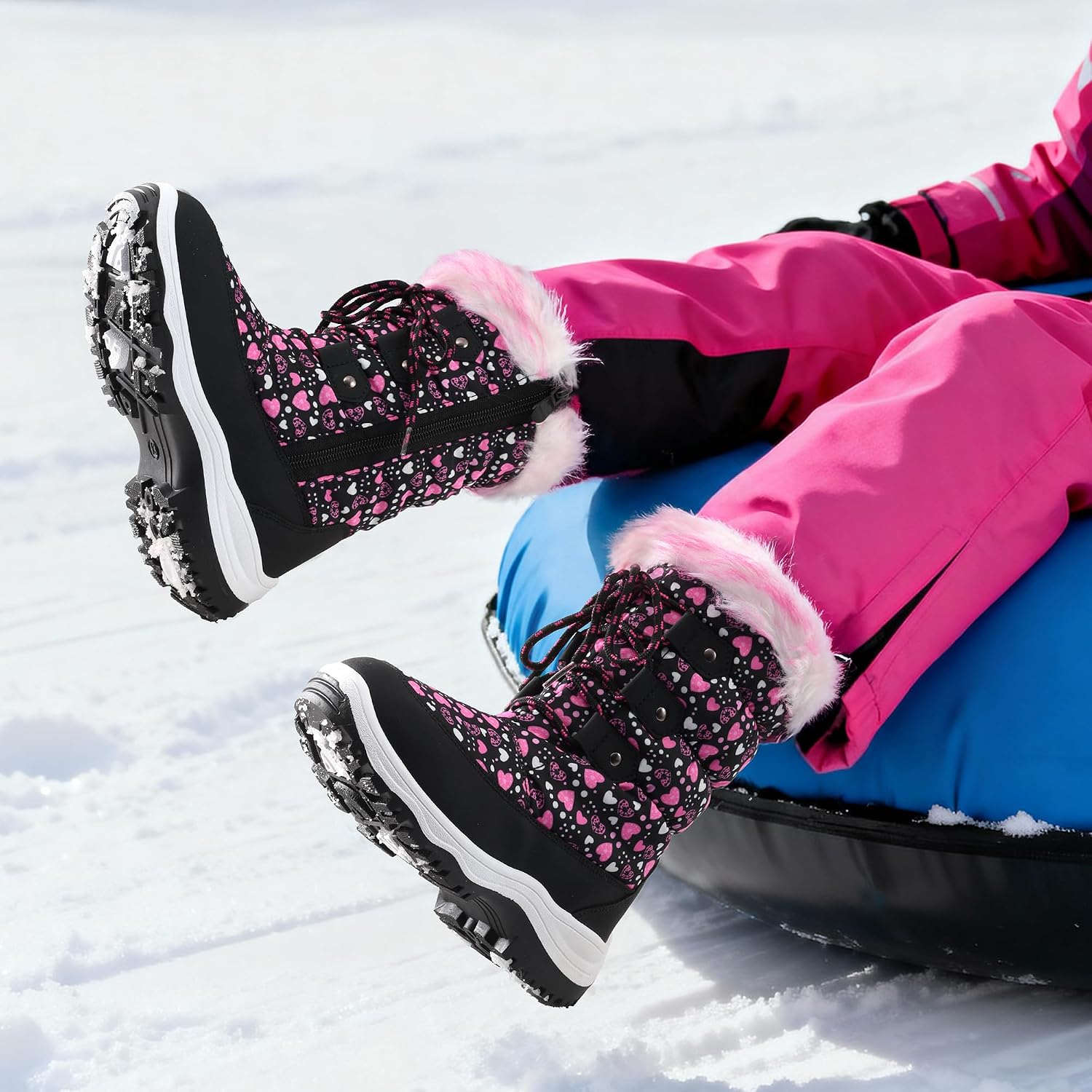 DREAM PAIRS Girls Winter Snow Boots