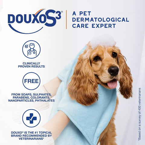 Douxo S3 PYO Pads, 3% Chlorhexidine Wipes for Dogs and Cats, 30 Pads