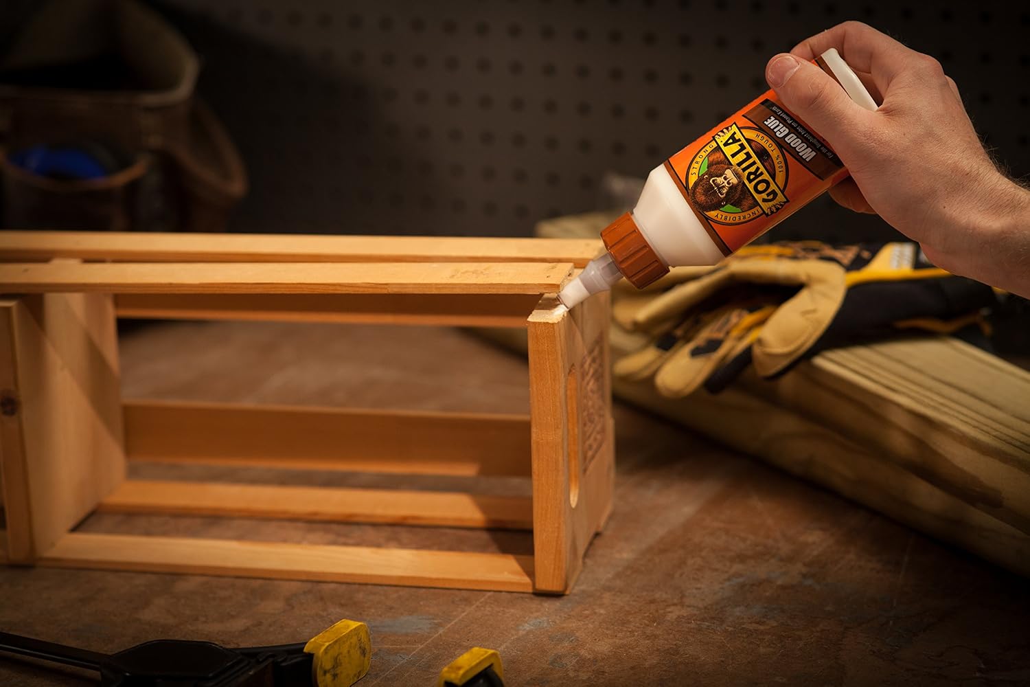Gorilla Wood Glue; 8 Ounce Bottle; Natural Wood Color; (Pack of 8)