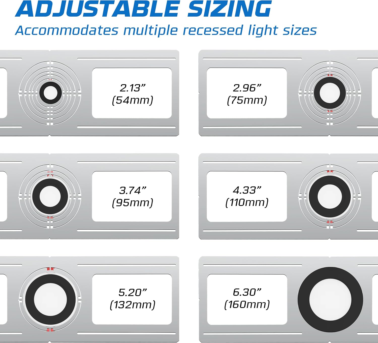 OHLECTRIC 24 Pack Adjustable Recessed Light Mounting Plates 2-6 Inch