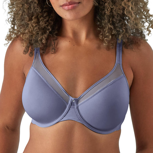 Bali Women's Underwire, One Smooth U Ultra Light T-Shirt, Convertible Bra, Smoked Lilac