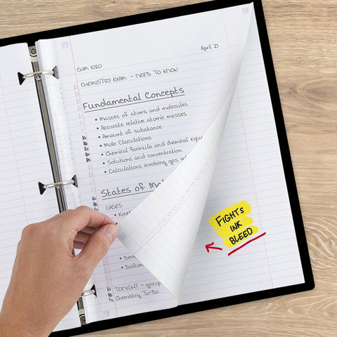 Five Star Loose Leaf Paper + Study App, College Ruled Filler Notebook Paper, Reinforced, Fights Ink Bleed, 8-1/2" x 11", 80 Sheets (170102)