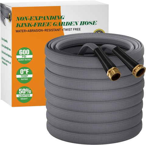 Garden Hose 25 FT, Non-Expanding Water Hose, Kink-Free