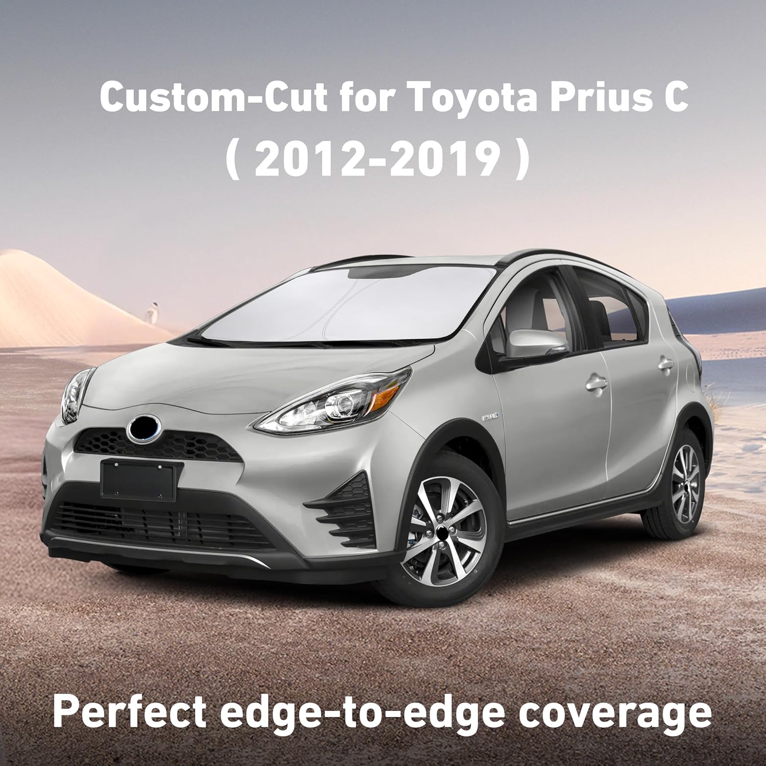 EcoNour Windshield Sunshade Compatible for Toyota Prius C 2012-2018 2019