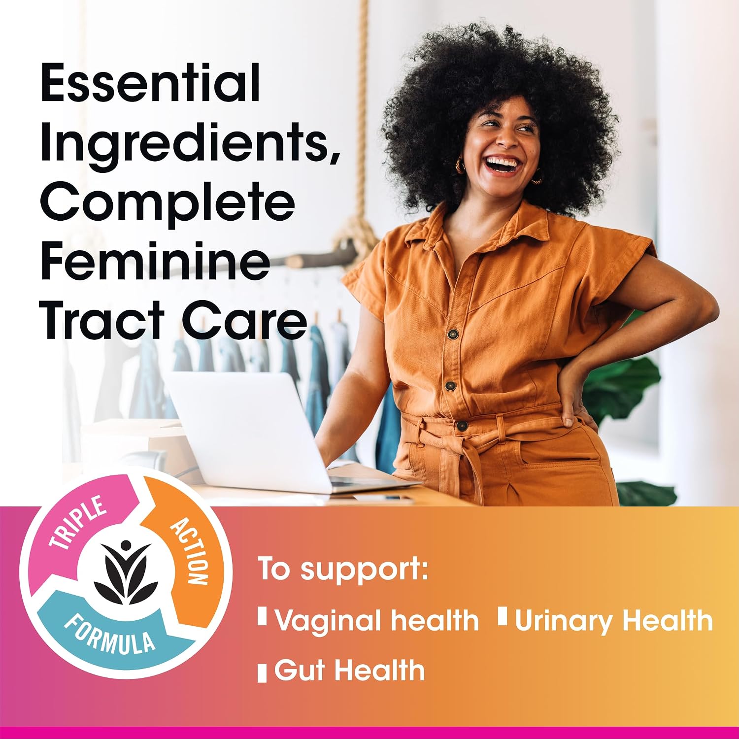 vH essentials Probiotics for Women with Prebiotics and Cranberry, 60 Ct