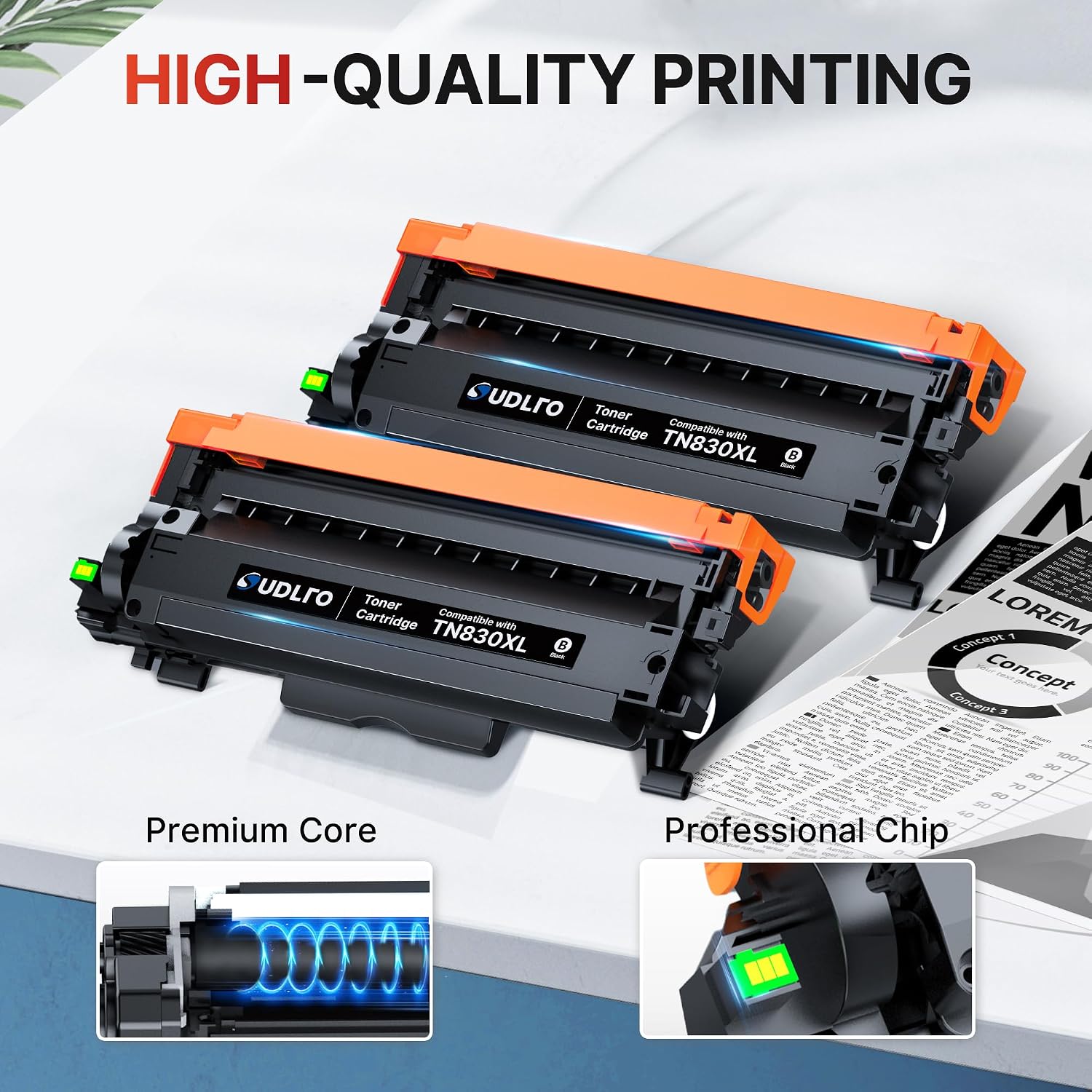 TN830XL TN830 Compatible for Brother TN830XL Toner Cartridge TN830XL TN830