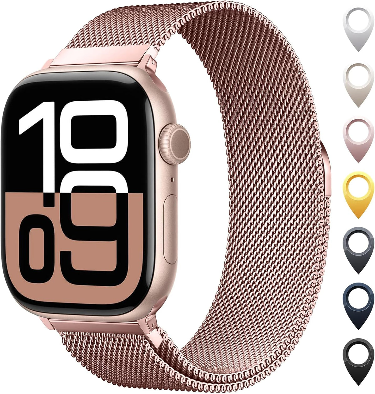 Original Stainless Steel Mesh Loop Compatible with Apple Watch Bands Women