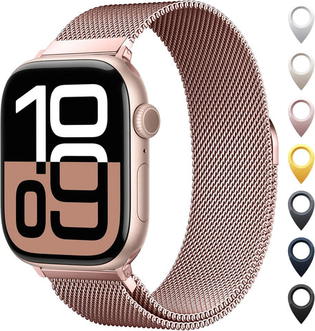 Original Stainless Steel Mesh Loop Compatible with Apple Watch Bands Women