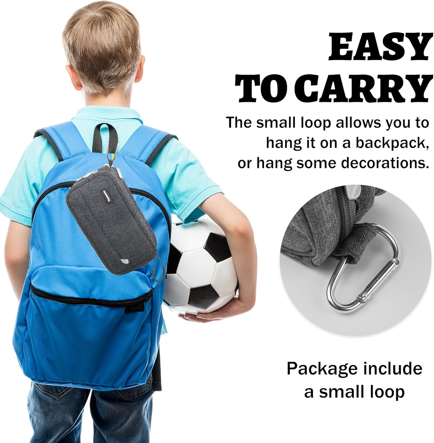 Pencil Case Big Capacity Pen Pouch Large Storage Holder Marker Pen Bag Durable 3 Compartment School Office Desk Organizer Portable Cute Zipper Stationery for Kids Teen Student Boys Girls Adults