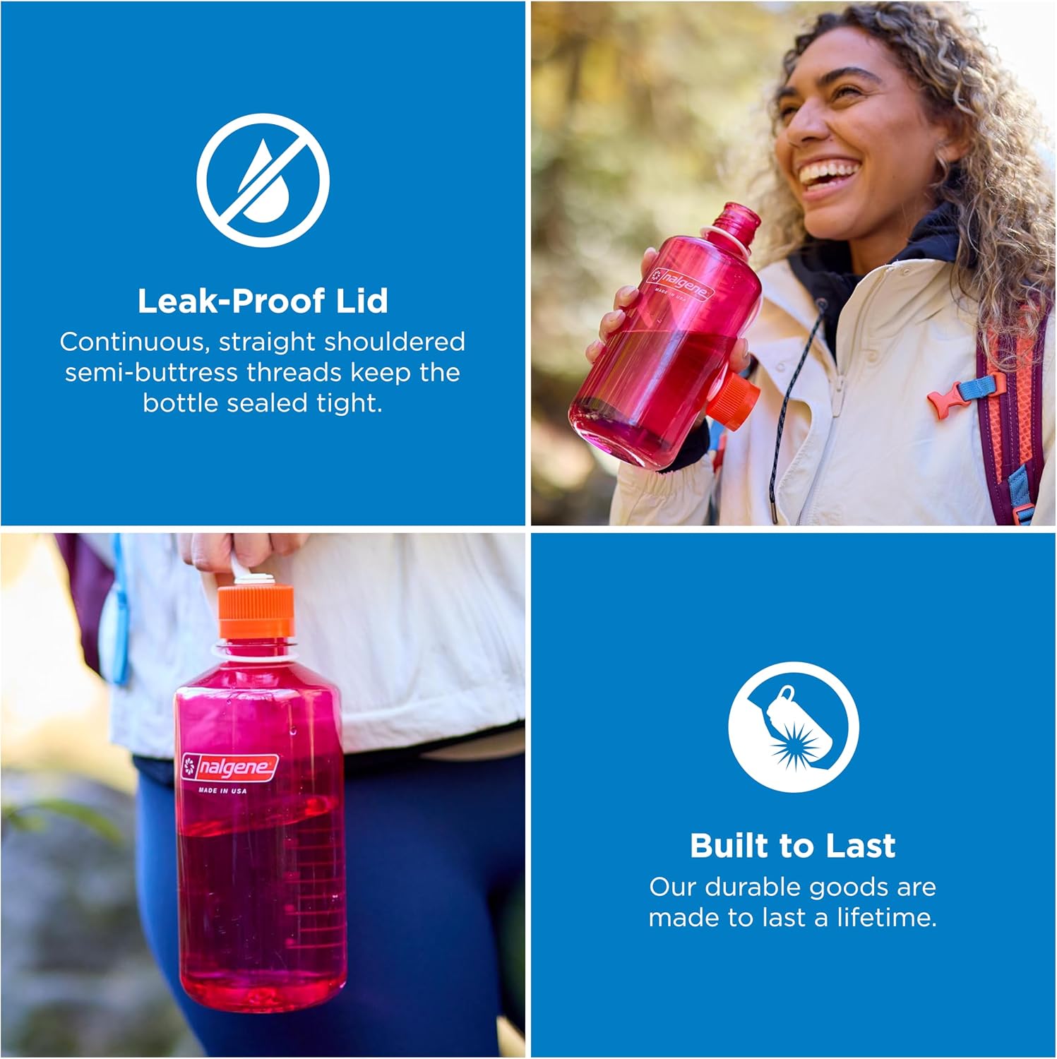 Nalgene 32 oz Narrow Mouth Water Bottle, Amethyst