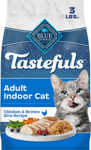 Blue Buffalo Tastefuls Chicken Adult Indoor Dry Cat Food, 3 lb