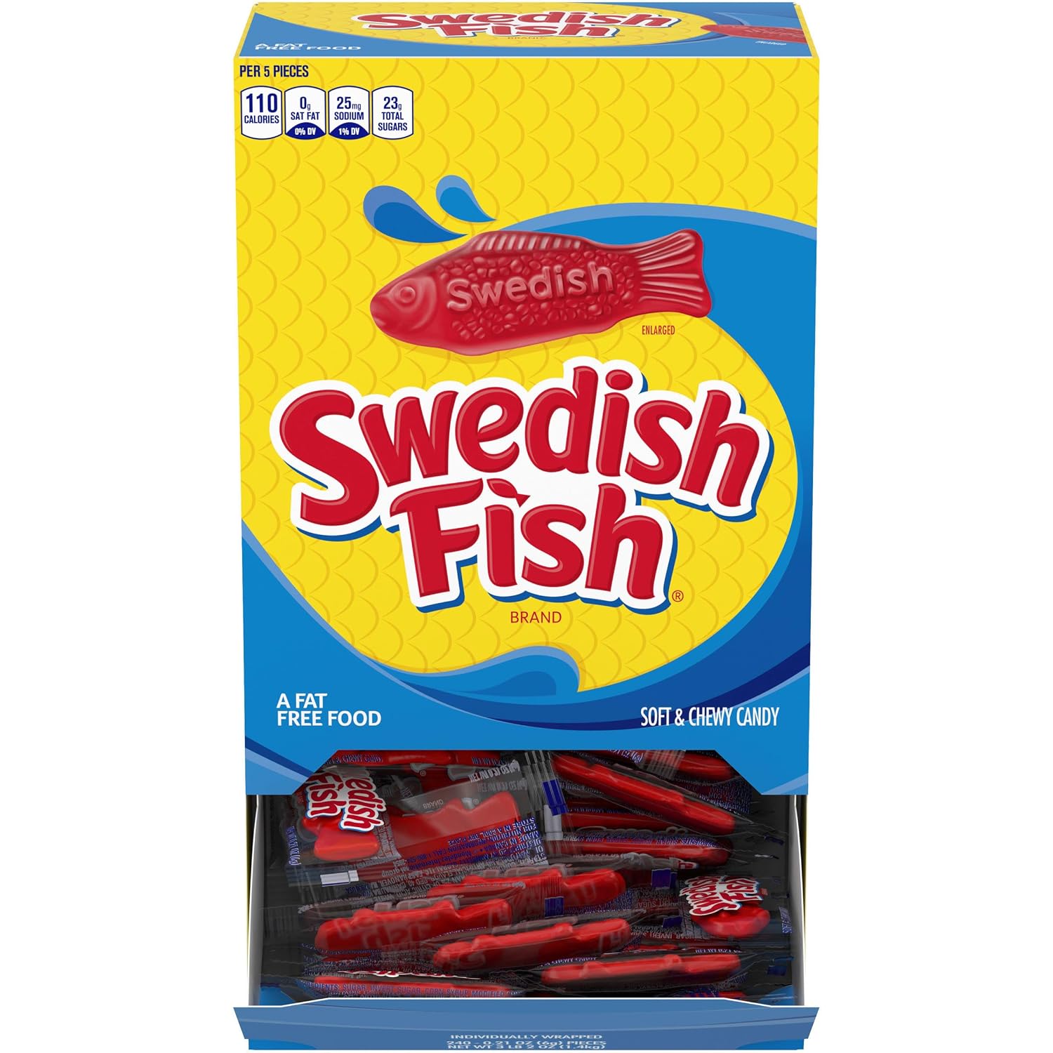 SWEDISH FISH Individually Wrapped Soft & Chewy Gummy Candy, 240 Count