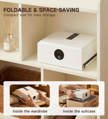Portable Clothes Dryer, 450W Mini Dryer with UV Light for Apartment, Travel, apartmen,RV - Fast Drying, Foldable, Quiet, Energy Efficient