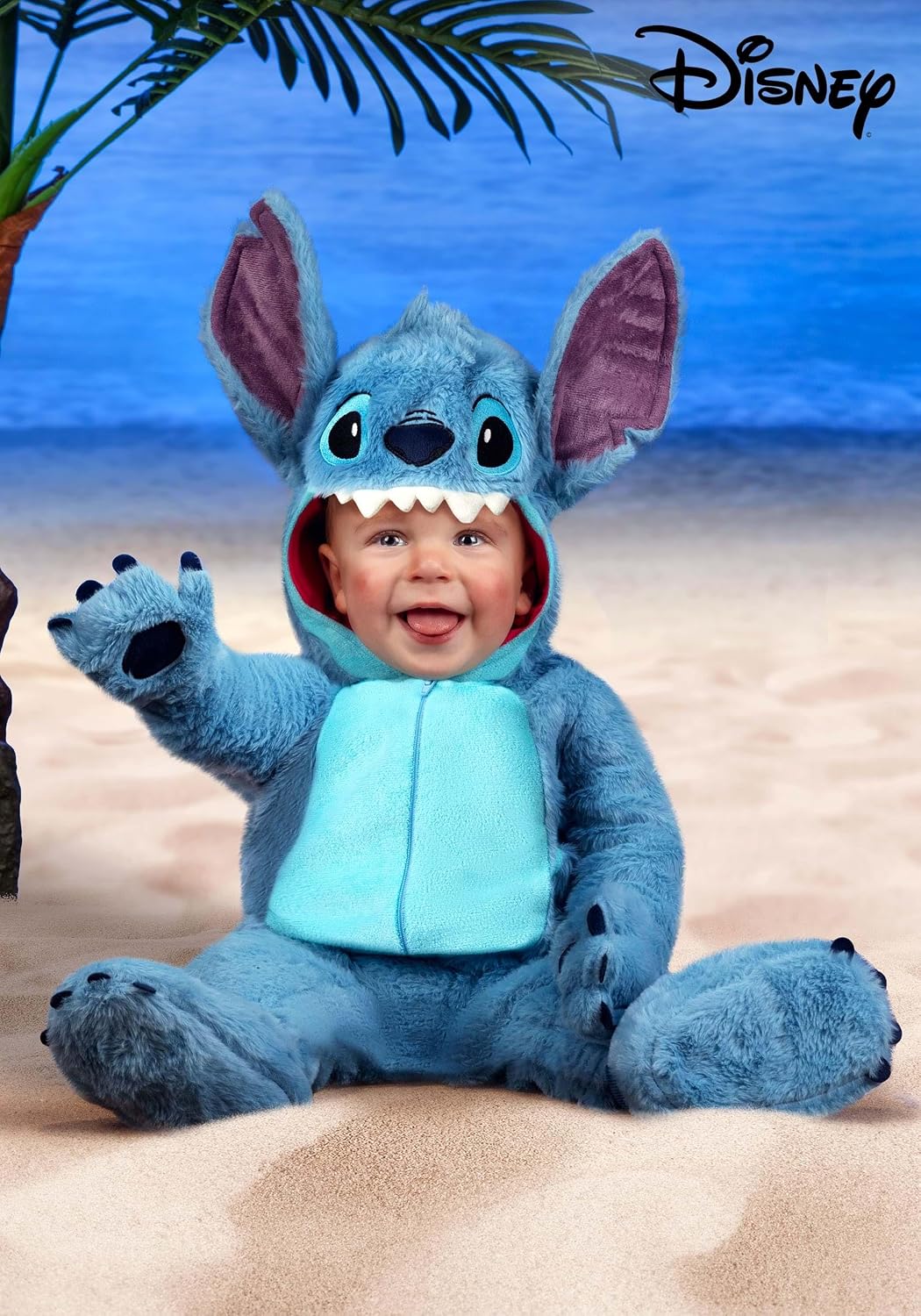 Disney's Lilo & Stitch Baby Costume | Infant Alien 262 Hooded Jumpsuit With Front Zipper