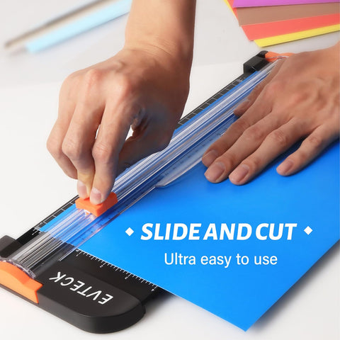 Evteck A4 Paper Cutter Slider Trimmer for Cardstock Photo Vinyl