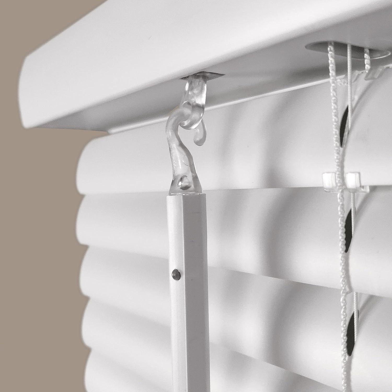 Calyx Interiors 1“ Mini Blinds, 35.5“W x 60“H, White, Light Filtering