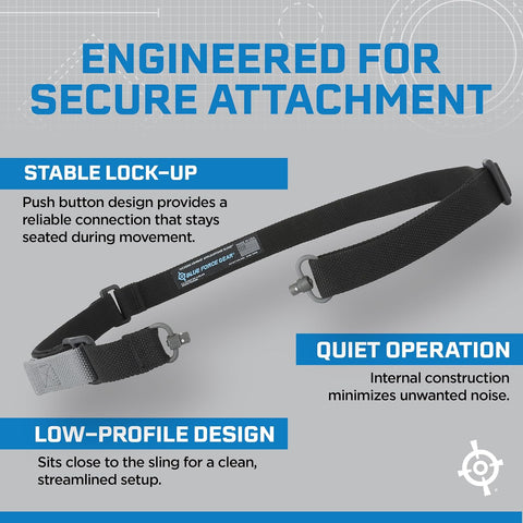 Blue Force Gear Push Button 2-Point Adjustable Sling 1.25” Wide