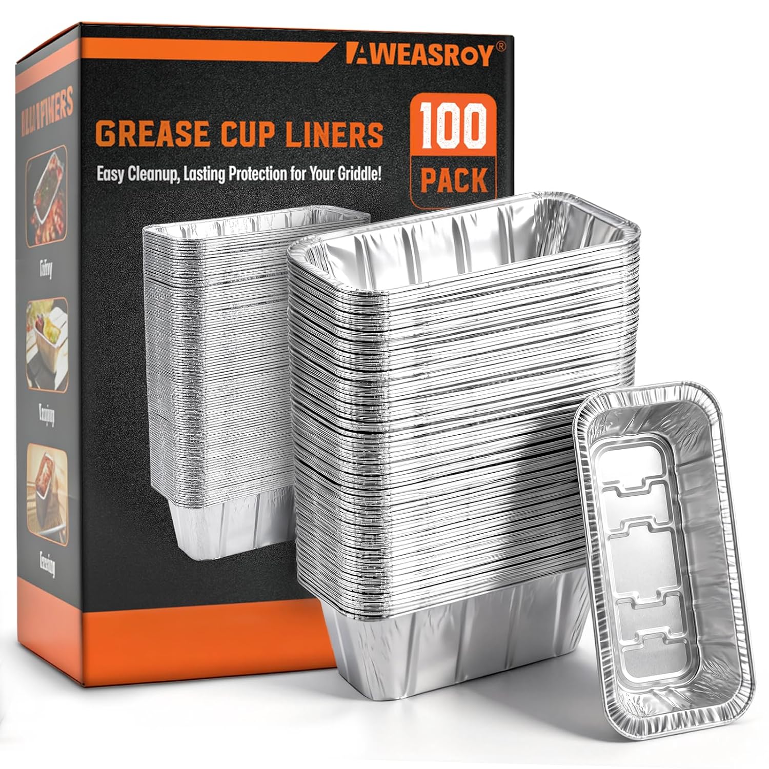 AWEASROY Grease Cup Liners Compatible with Blackstone Griddle(100 Pack)