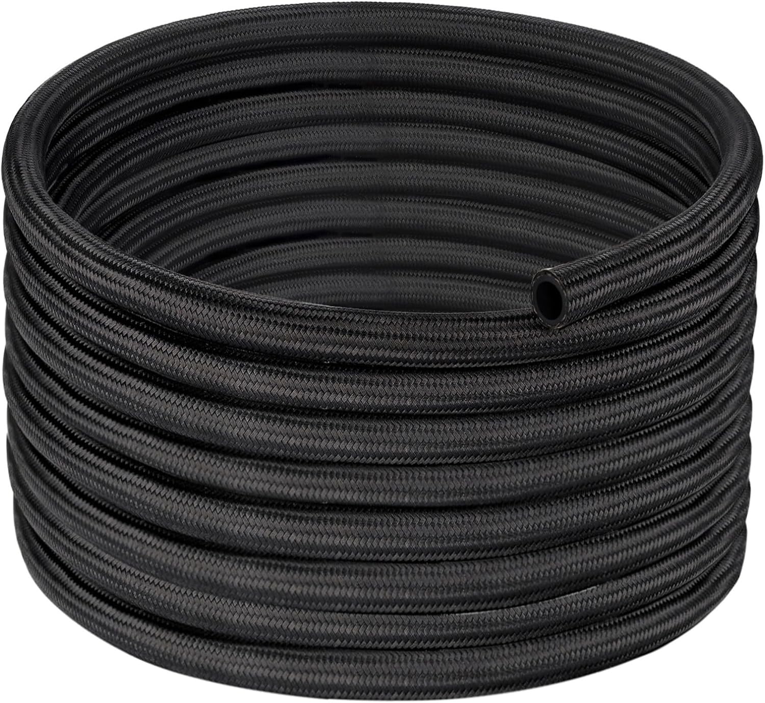 EVIL ENERGY 8AN Fuel Line CPE Nylon Braided AN8 Fuel Hose 20FT Black