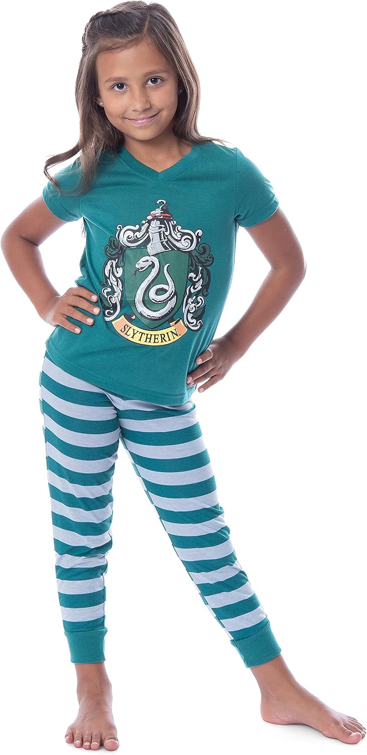 Harry Potter Big Girls' Hogwarts House Crest Jogger Pajama Set-All Houses
