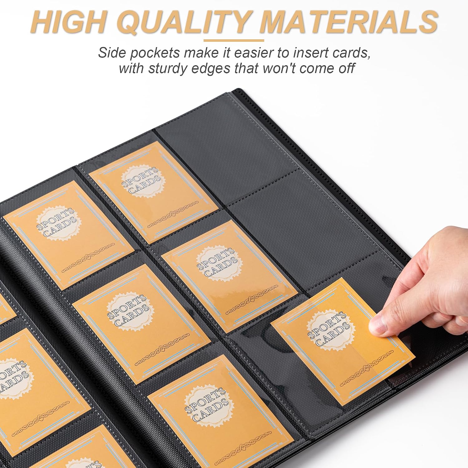 Card Binder 9 Pocket Storage 360 Card Binder,Trading Card Binder（Blue）