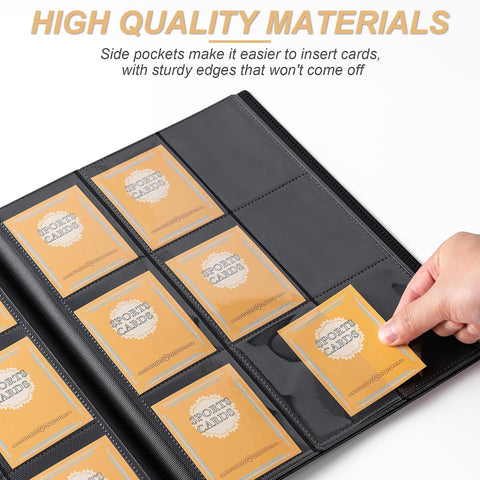 Card Binder 9 Pocket Storage 360 Card Binder,Trading Card Binder（Blue）