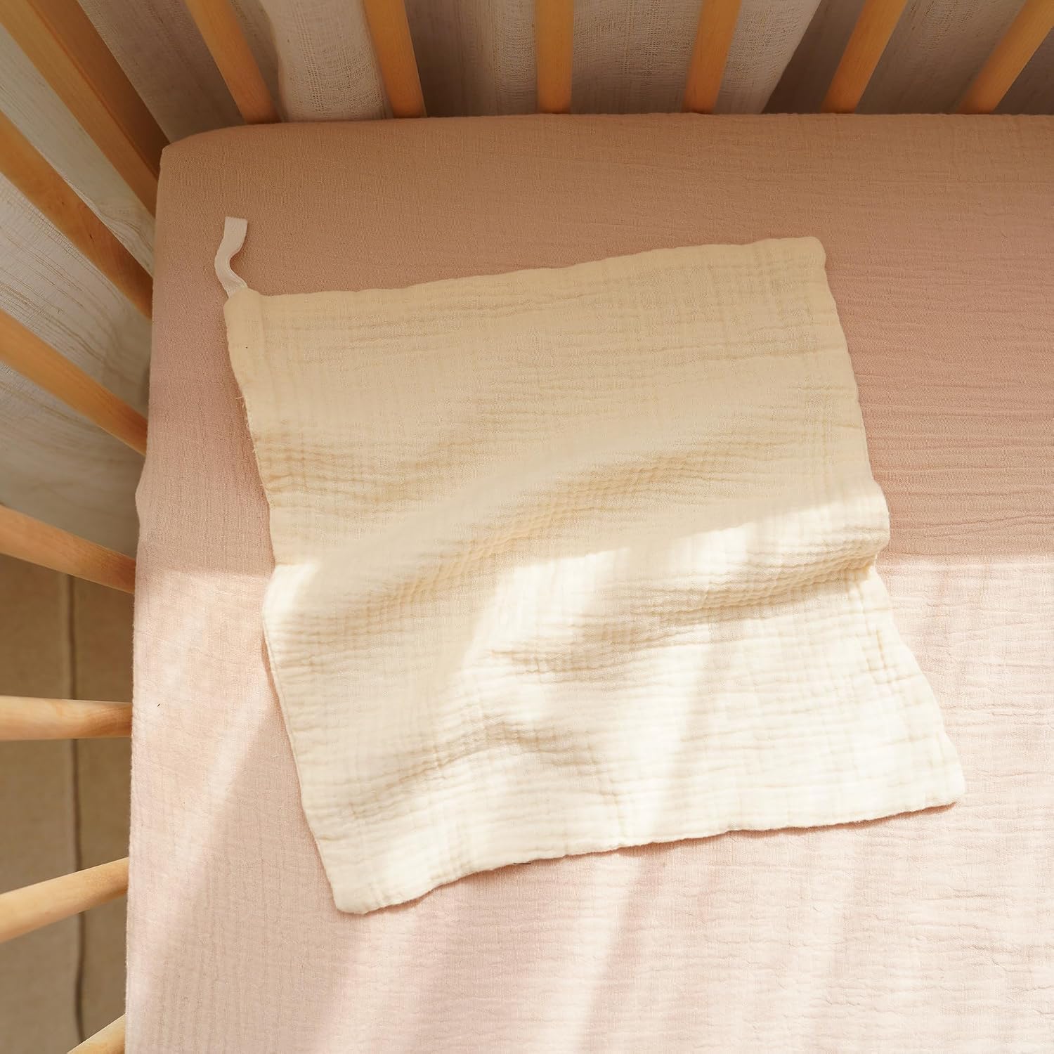 Konssy 6 Pack Muslin Baby Washcloths, 100% Cotton Wash Cloth Set