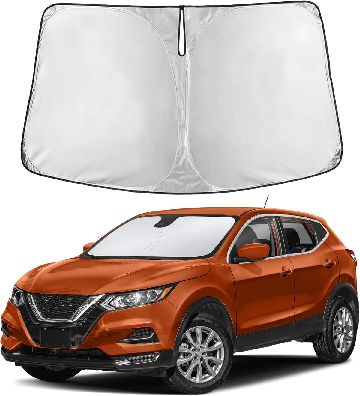 EcoNour Windshield Sunshade Compatible for Nissan Rogue Sport 2017-2024