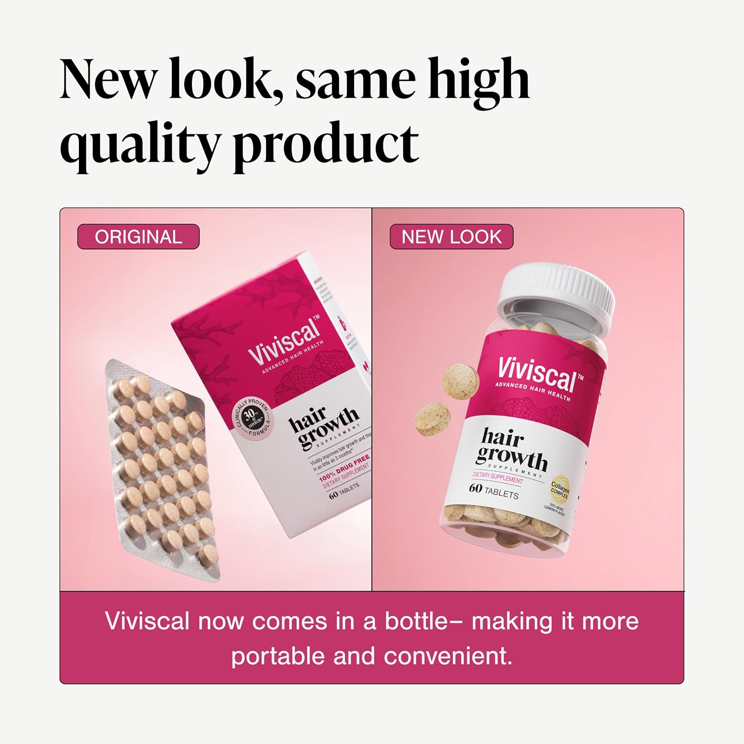 Viviscal Hair Growth Supplements for Women, 60 Tablets, 1 Month