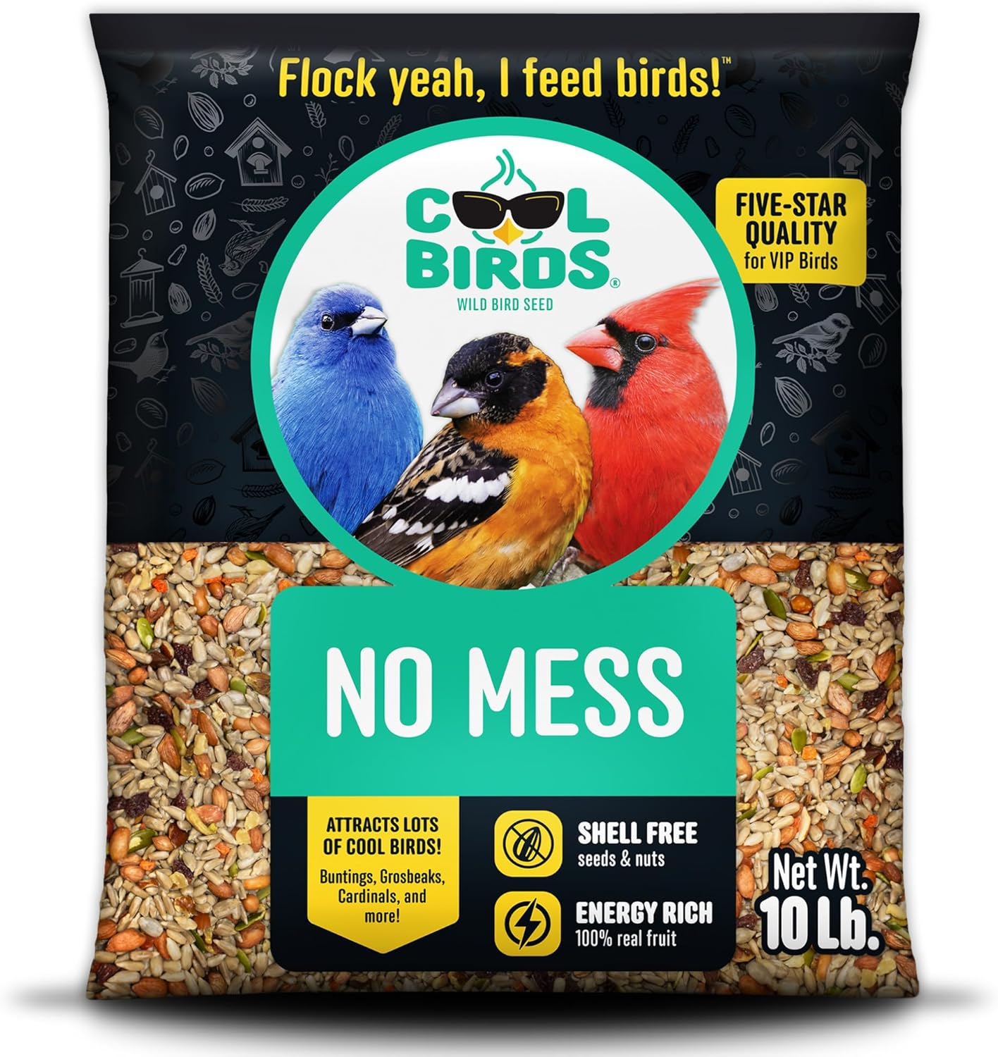 Cool Birds No Mess Wild Bird Seed, 10 lb