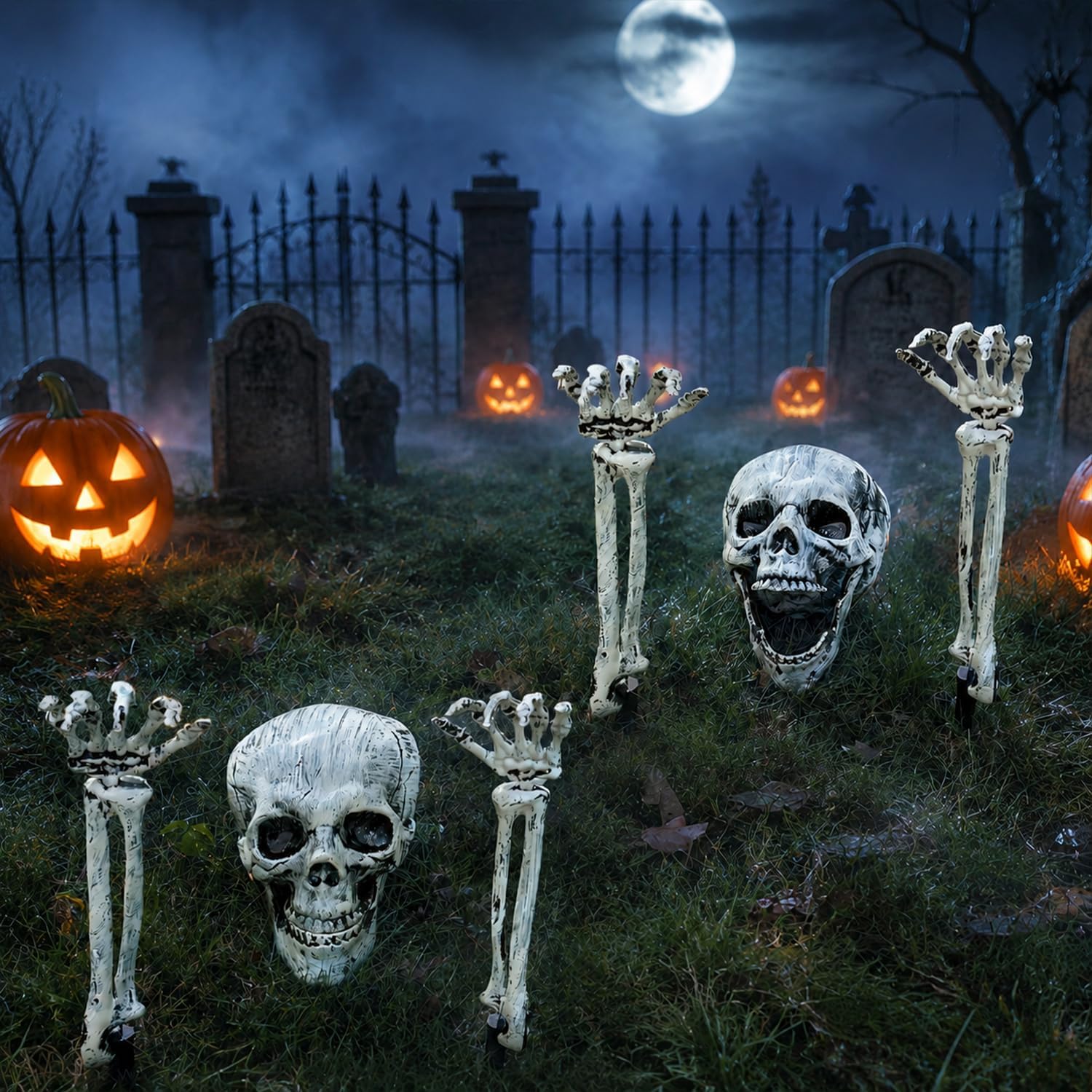 2-3 Pack Realistic Halloween Skeleton Stakes Decorations Outdoor for Yard