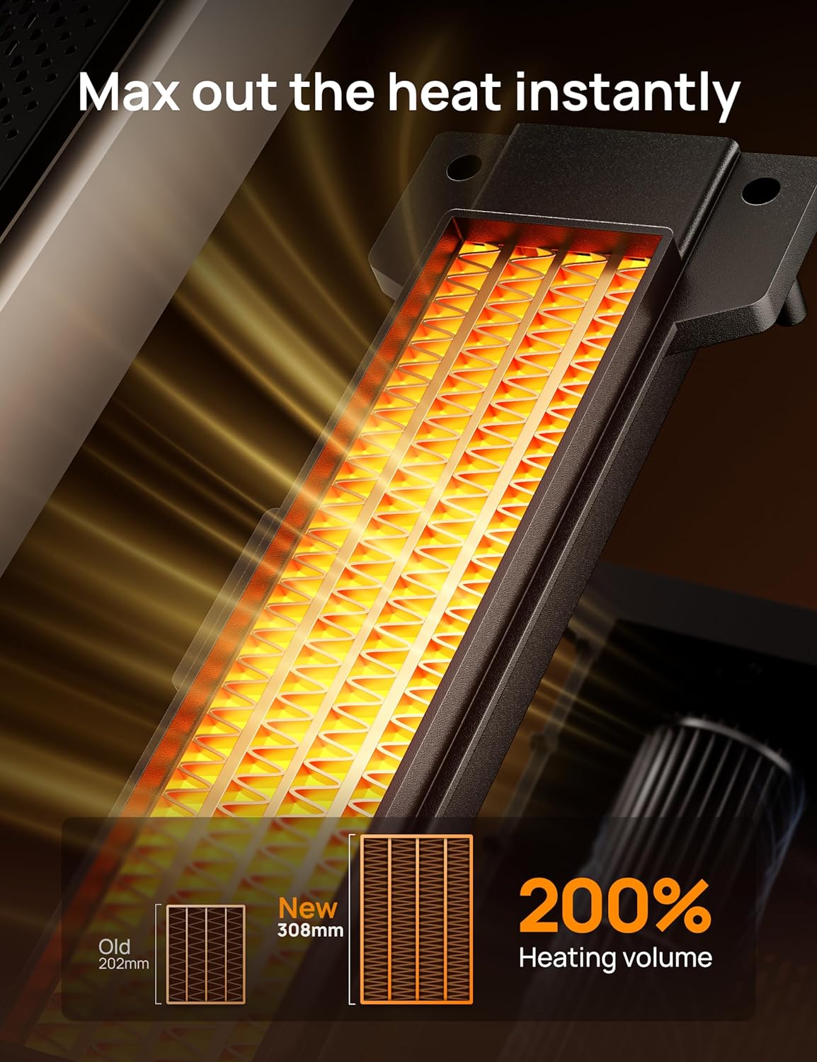 DREO 25 Inch Electric Space Heater for Indoor Use, Large Room, Thermostat