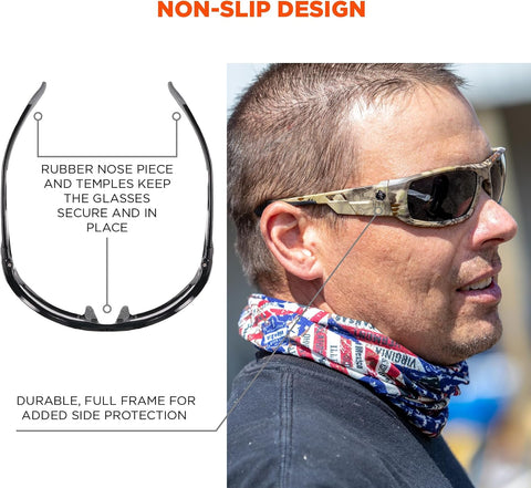 Ergodyne Skullerz ODIN Safety Glasses Sunglasses, Impact Resistant Z87.1+
