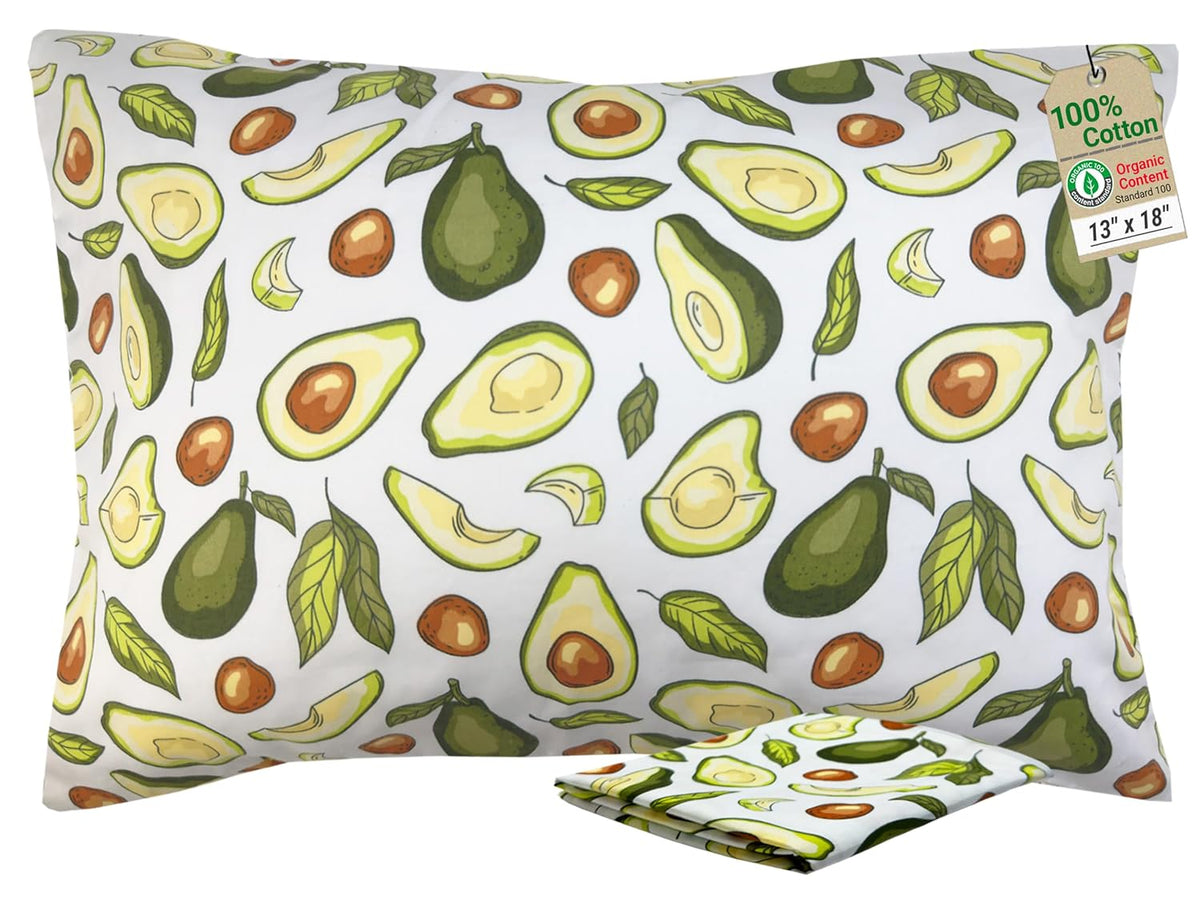 ZPECC Toddler Pillow with Organic Cotton Pillowcase - 13x18, Avocado
