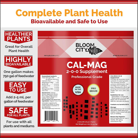 Bloom City Professional Grade Ultra Pure Cal-Mag Fertilizer, (8 oz)