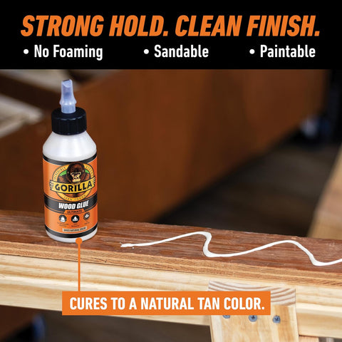 Gorilla Ultimate Waterproof Wood Glue, Natural Color, 8 oz