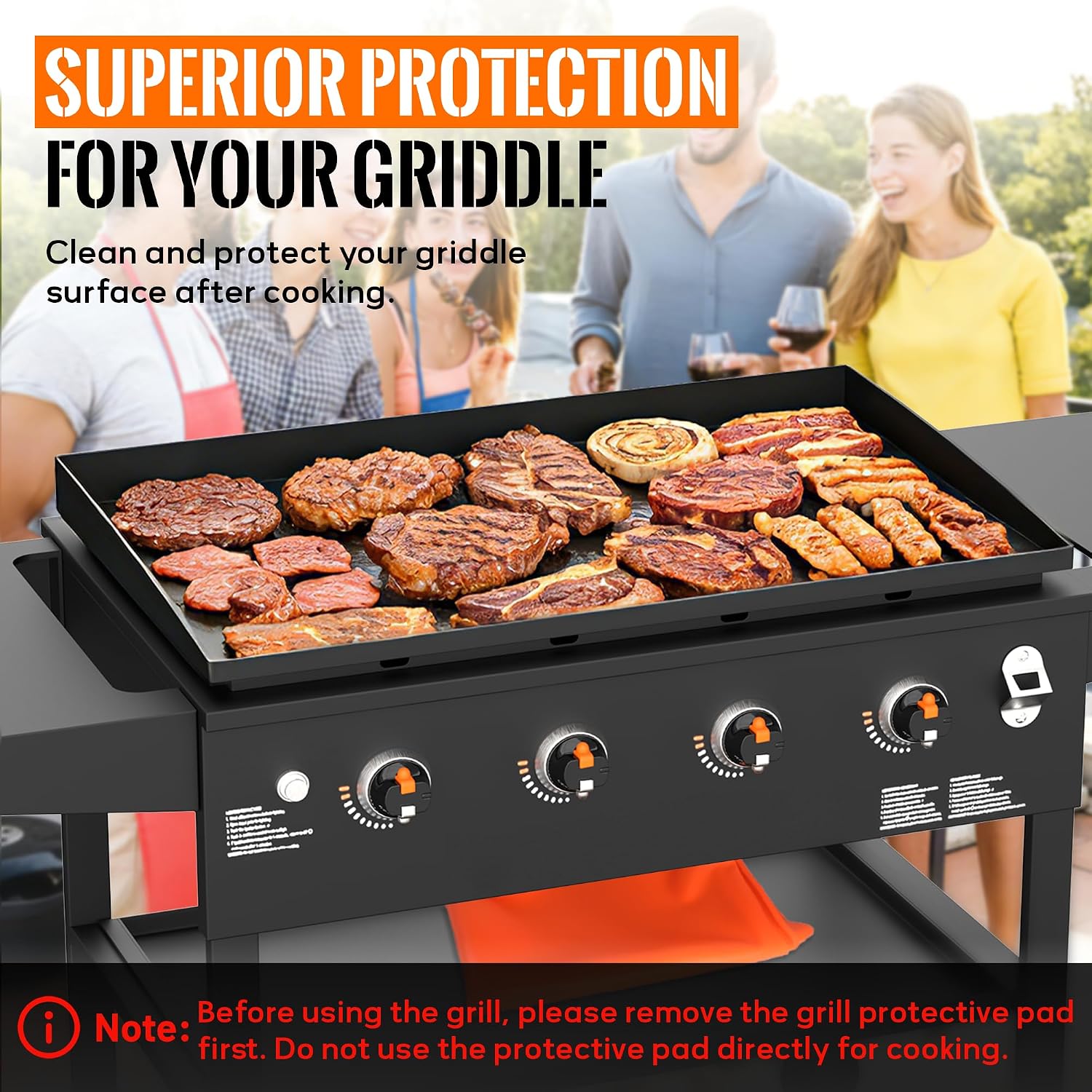 36 Inch Silicone Griddle Mat for Blackstone, Heavy-Duty Cover